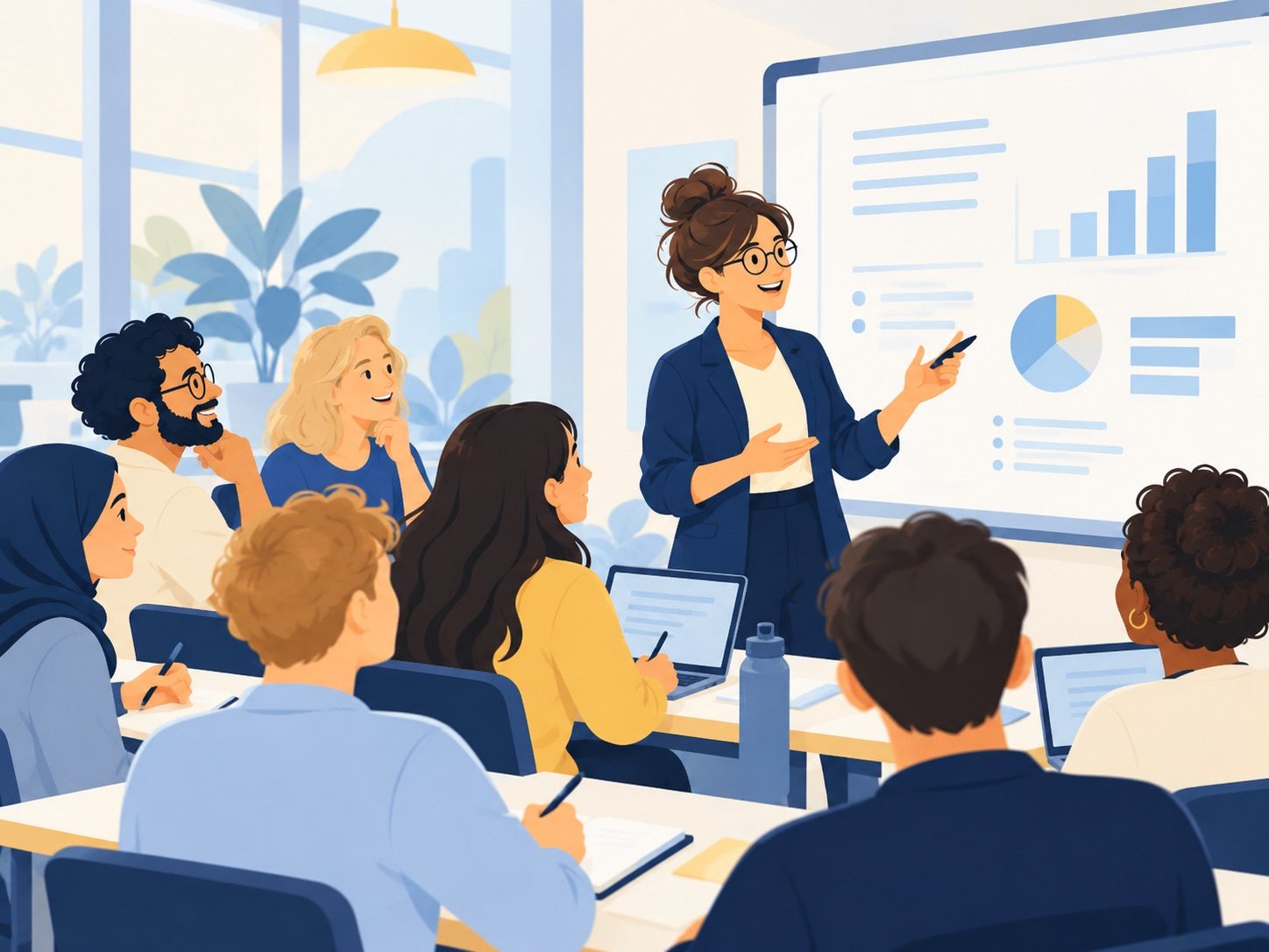 Teilnehmerinnen eines Seminars